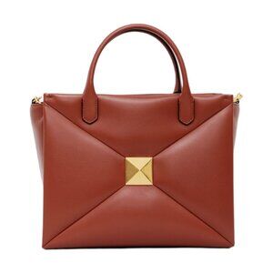 Valentino Garavani Nappa Medium One Stud Handbag Gingerbread